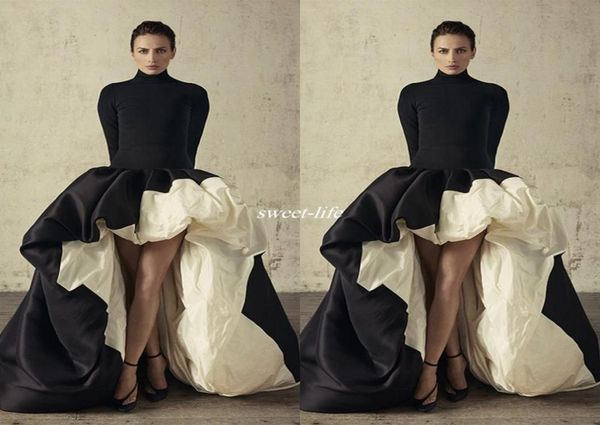 african highlow long sleeves evening dress high neck black and ivory prom dresses ruffles taffeta formal party gowns ball gown8135027, Black;red
african highlow long sleeves evening dress high neck black and ivory prom dresses ruffles taffeta formal party gowns ball gown8135027, Black;red