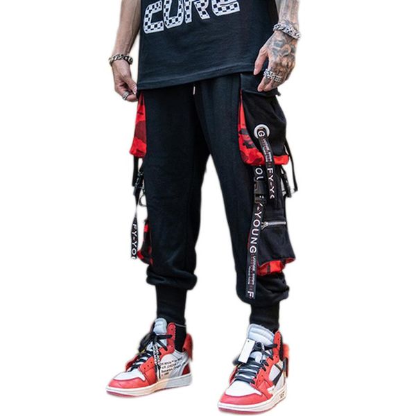 godlikeu hip hop joggers men letter ribbons cargo pants pockets tactical casual male trousers sweatpants sport streetwear1914, Black
godlikeu hip hop joggers men letter ribbons cargo pants pockets tactical casual male trousers sweatpants sport streetwear1914, Black
