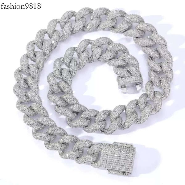 trendy rapper hip hop 18mm iced out sier vvs d moissanite pass diamond tester cuban chain necklace for men, Silver
trendy rapper hip hop 18mm iced out sier vvs d moissanite pass diamond tester cuban chain necklace for men, Silver