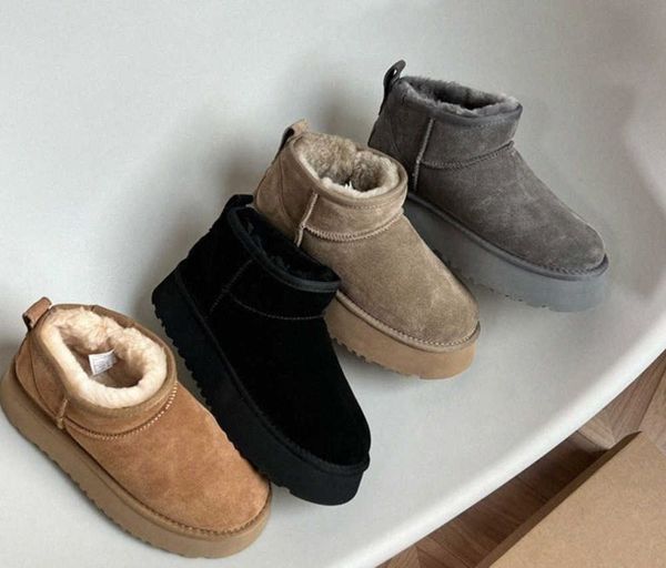 2022 australia designer ultra mini platform boot woman winter ankle snow boots thick bottom real leather warm fluffy booties with fur w0g6#3, Black
2022 australia designer ultra mini platform boot woman winter ankle snow boots thick bottom real leather warm fluffy booties with fur w0g6#3, Black