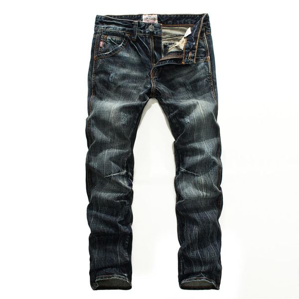 trendy nostalgic frayed jeans men's retro vintage straight scratch washed black jean casual mid-waist youth long denim pants 265h, Blue
trendy nostalgic frayed jeans men's retro vintage straight scratch washed black jean casual mid-waist youth long denim pants 265h, Blue