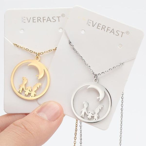 everfast wholesale 10pc/lot family enjoy the glorious moon stainless steel pendant round charms necklace women men kids fashion jewelry gift, Silver
everfast wholesale 10pc/lot family enjoy the glorious moon stainless steel pendant round charms necklace women men kids fashion jewelry gift, Silver