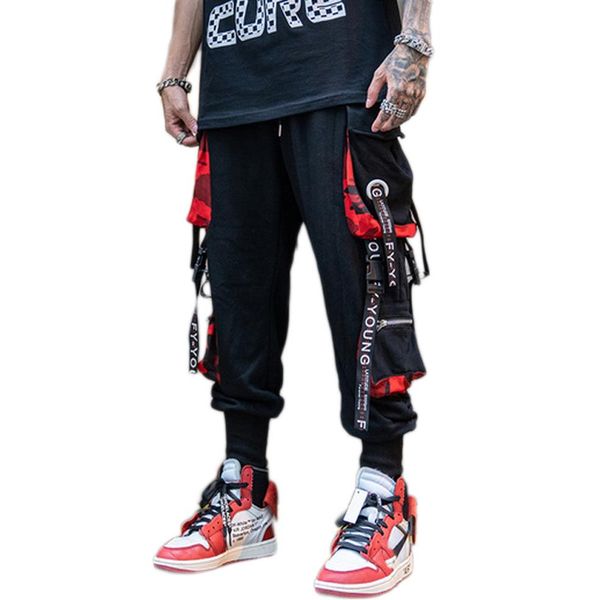 godlikeu hip hop joggers men letter ribbons cargo pants pockets tactical casual male trousers sweatpants sport streetwear276v, Black
godlikeu hip hop joggers men letter ribbons cargo pants pockets tactical casual male trousers sweatpants sport streetwear276v, Black