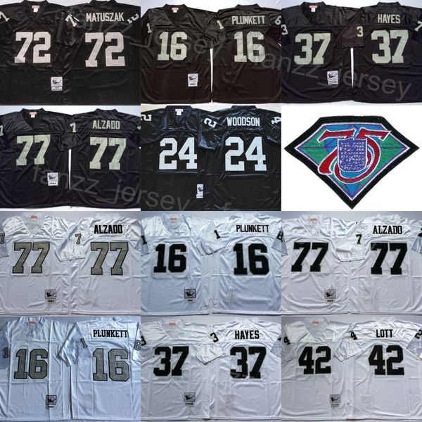 retro 1976 1980 football 42 ronnie lott jerseys 77 lyle alzado 72 john matuszak 16 jim plunkett 24 charles woodson 37 lester hayes 1984 1998, Black
retro 1976 1980 football 42 ronnie lott jerseys 77 lyle alzado 72 john matuszak 16 jim plunkett 24 charles woodson 37 lester hayes 1984 1998, Black