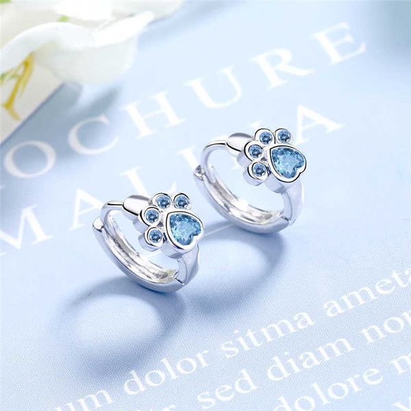 925 sterling silver stud earring blue zircon cat claw design earrings for women girl ear jewelry 2021 new fashion
925 sterling silver stud earring blue zircon cat claw design earrings for women girl ear jewelry 2021 new fashion