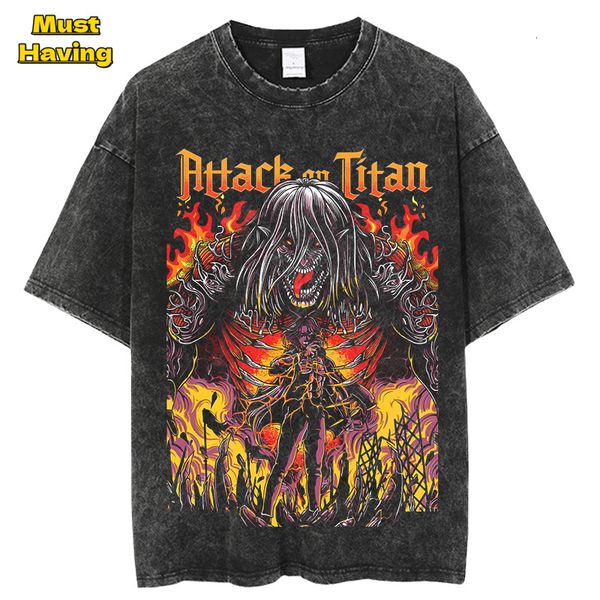men's t-shirts anime attack on titan t-shirts vintage acid washed t shirt oversize casual summer 100% cotton tee fashion streetwear 230, White;black
men's t-shirts anime attack on titan t-shirts vintage acid washed t shirt oversize casual summer 100% cotton tee fashion streetwear 230, White;black