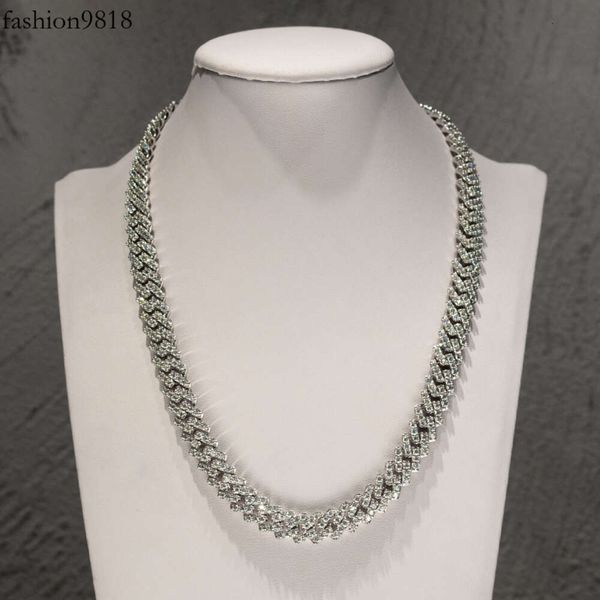 customized 10mm sterling sier hip hop iced out jewelry one row vvs moissanite cuban link chain, Silver
customized 10mm sterling sier hip hop iced out jewelry one row vvs moissanite cuban link chain, Silver