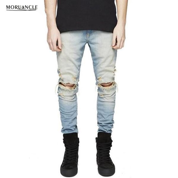 whole- fashion hi-street mens ripped jeans joggers knee hole streetwear distressed slim fit denim pants washed designer trouse218i, Blue
whole- fashion hi-street mens ripped jeans joggers knee hole streetwear distressed slim fit denim pants washed designer trouse218i, Blue
