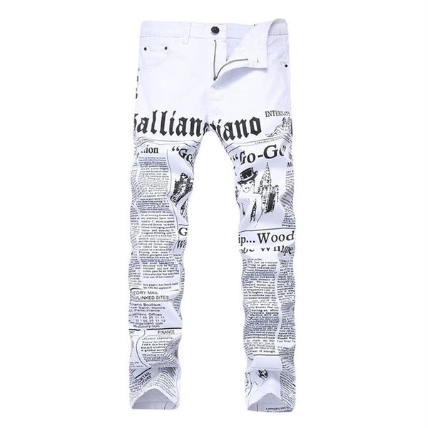 men's jeans men straight slim fit skinny white color pants letter printed fashion male denim trousers drop214s, Blue
men's jeans men straight slim fit skinny white color pants letter printed fashion male denim trousers drop214s, Blue
