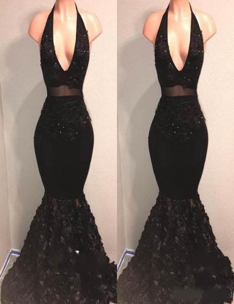 two pieces black halter deep vneck prom dresses 2019 sleeveless mermaid ruffles backless formal party evening dresses gowns8441635
two pieces black halter deep vneck prom dresses 2019 sleeveless mermaid ruffles backless formal party evening dresses gowns8441635