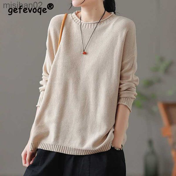 women's knits tees solid o-neck leisure retro literary style women collar binding design knitting multipors autumn winter loose plain c, White
women's knits tees solid o-neck leisure retro literary style women collar binding design knitting multipors autumn winter loose plain c, White
