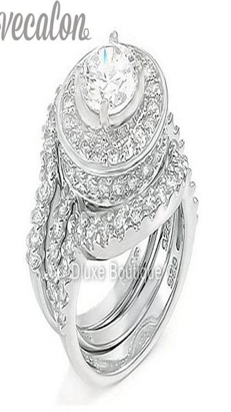vecalon fashion ring simulated diamond cz 3in1 engagement band wedding ring set for women 10kt white gold filled finger ring5120029, Slivery;golden
vecalon fashion ring simulated diamond cz 3in1 engagement band wedding ring set for women 10kt white gold filled finger ring5120029, Slivery;golden