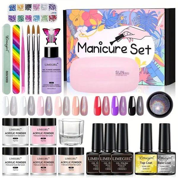 5-color acrylic nail kit with lamp - perfect for home diy, nail salon & gifts for girlfriends & mothers
5-color acrylic nail kit with lamp - perfect for home diy, nail salon & gifts for girlfriends & mothers