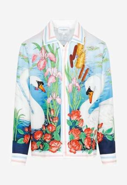 casablanca designer style shirt rose swan lake loose fitting men's and women's versatile long sleeves casablanc, White;black
casablanca designer style shirt rose swan lake loose fitting men's and women's versatile long sleeves casablanc, White;black