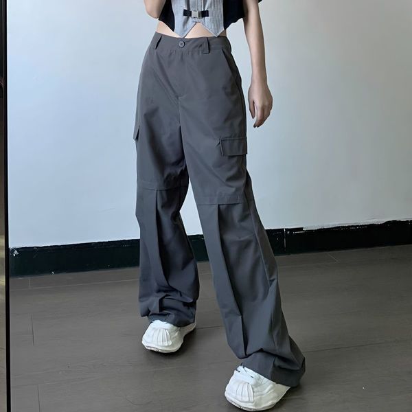 women's pants s deeptown grey cargo pant vintage harajuku wide leg trousers oversized streetwear baggy classic casual aesthetic fashion, Black;white
women's pants s deeptown grey cargo pant vintage harajuku wide leg trousers oversized streetwear baggy classic casual aesthetic fashion, Black;white