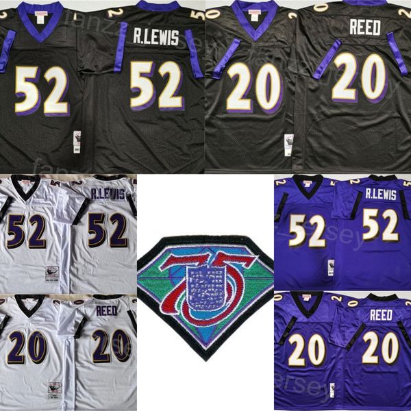 retro 2004 2006 football 52 ray lewis jersey 20 ed reed 75th anniversary black purple white team color vintage for sport fans breathable pur
retro 2004 2006 football 52 ray lewis jersey 20 ed reed 75th anniversary black purple white team color vintage for sport fans breathable pur