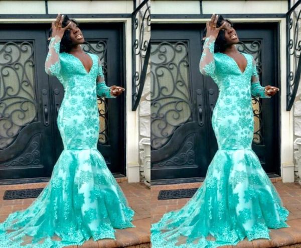 2017 mermaid prom dresses v neck long sleeves appliques lace satin custom made mint green plus size african evening gowns2367248, Black
2017 mermaid prom dresses v neck long sleeves appliques lace satin custom made mint green plus size african evening gowns2367248, Black