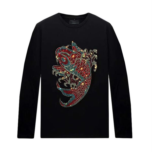 mens rhinestone t-shirt crew neck long sleeves streetwear slim fit tee bottoming shirts for autumn2677, White;black
mens rhinestone t-shirt crew neck long sleeves streetwear slim fit tee bottoming shirts for autumn2677, White;black