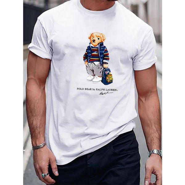 men's tshirts summer cotton letter bear print luxury casual shirts basic tee paris fashion 230811, White;black
men's tshirts summer cotton letter bear print luxury casual shirts basic tee paris fashion 230811, White;black