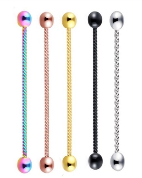 14g stainless steel screw industrial barbell earring tragus helix piercing cartilage body jewelry for woman man5182925, Silver
14g stainless steel screw industrial barbell earring tragus helix piercing cartilage body jewelry for woman man5182925, Silver
