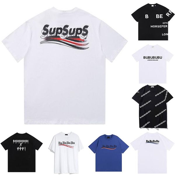 2023 mens t shirt designer for men womens shirts fashion tshirt with letters bu&ba casual summer short sleeve man tee woman clothi260s, White;black
2023 mens t shirt designer for men womens shirts fashion tshirt with letters bu&ba casual summer short sleeve man tee woman clothi260s, White;black