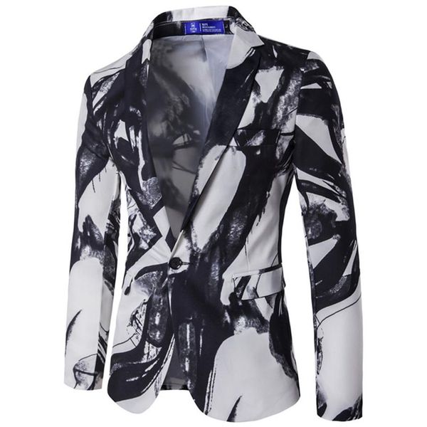 male suit blazer single button printed mens blazer jacket chinese style ink painting vintage suits luxury formal dress225b, White;black
male suit blazer single button printed mens blazer jacket chinese style ink painting vintage suits luxury formal dress225b, White;black