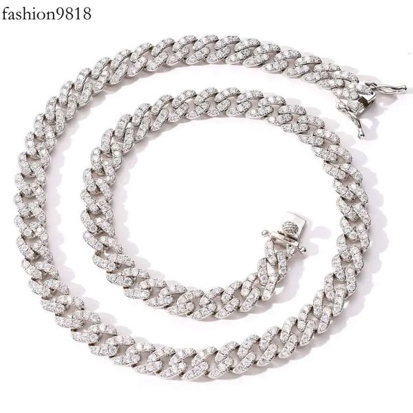 9mm vvs moissanite pass diamond tester iced out sier hip hop necklace miami cuban link chain men and women, Silver
9mm vvs moissanite pass diamond tester iced out sier hip hop necklace miami cuban link chain men and women, Silver