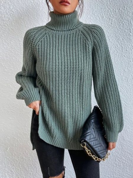 women's sweaters sweater women 2023 autumnwinter in knit medium long raglan sleeve high turnover collar split lady office pullovers 230, White;black
women's sweaters sweater women 2023 autumnwinter in knit medium long raglan sleeve high turnover collar split lady office pullovers 230, White;black