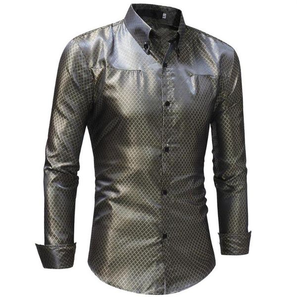 silk shirt men 2018 satin smooth men grid shirt business chemise homme casual slim fit shiny gold wedding dress shirts290m, White;black
silk shirt men 2018 satin smooth men grid shirt business chemise homme casual slim fit shiny gold wedding dress shirts290m, White;black