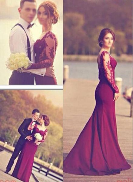 2021 evening dresses wear mermaid lace long sleeves sweetheart illusion grape dark red burgundy open back bridesmaid party pr1215592, Black;red
2021 evening dresses wear mermaid lace long sleeves sweetheart illusion grape dark red burgundy open back bridesmaid party pr1215592, Black;red