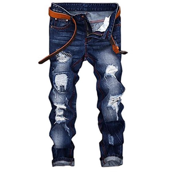 ween charm mens distressed ripped biker slim fit jeans moto retro denim pants237q, Blue
ween charm mens distressed ripped biker slim fit jeans moto retro denim pants237q, Blue
