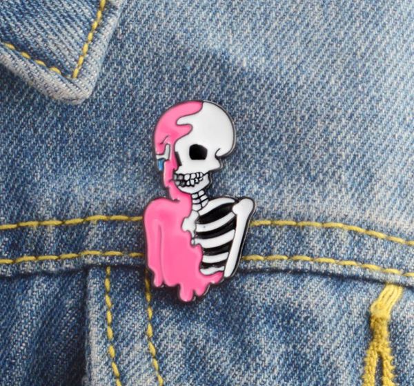 half pink skeleton enamel pin punk cool skull brooch lapel pin simple icons pins button badge cartoon fashion jewelry gift5427449, Gray
half pink skeleton enamel pin punk cool skull brooch lapel pin simple icons pins button badge cartoon fashion jewelry gift5427449, Gray
