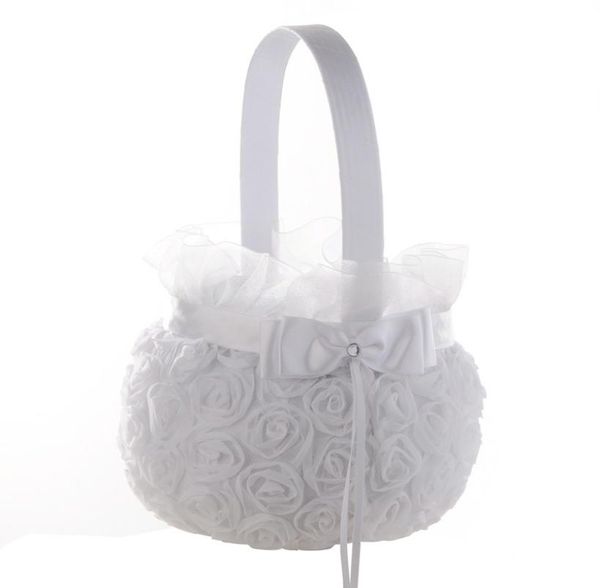 white rose flower girl basket elegant satin bow knot round wedding favors decoration3921720
white rose flower girl basket elegant satin bow knot round wedding favors decoration3921720