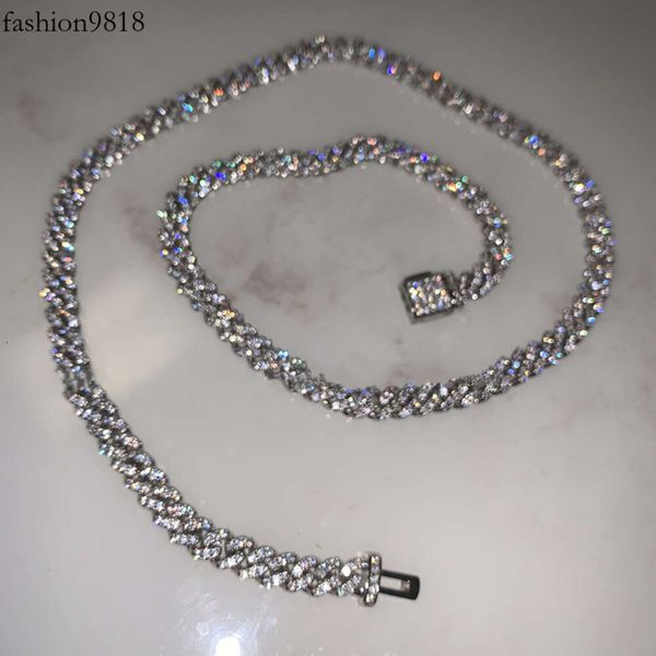 new style bling fully iced out vvs moissanite hip hop jewelry cuban necklace 6mm sterling sier cuban link chain bracelet, Silver
new style bling fully iced out vvs moissanite hip hop jewelry cuban necklace 6mm sterling sier cuban link chain bracelet, Silver