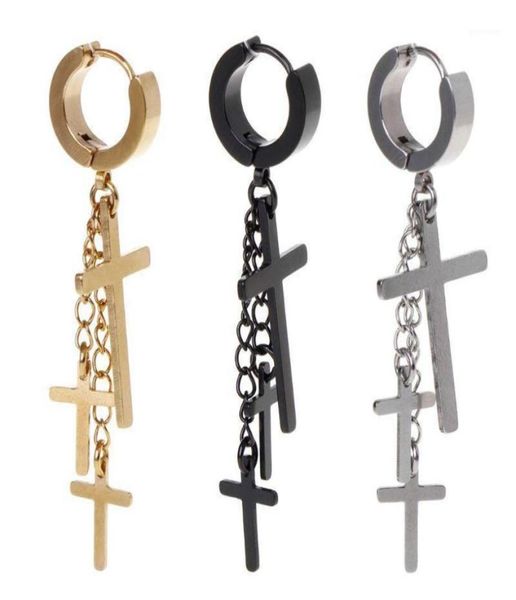 stud 1pc design punk earrings cross pendant dangle long drop chain tassel titanium steel women men jewelry charms brincos hanging11398475, Golden;silver
stud 1pc design punk earrings cross pendant dangle long drop chain tassel titanium steel women men jewelry charms brincos hanging11398475, Golden;silver