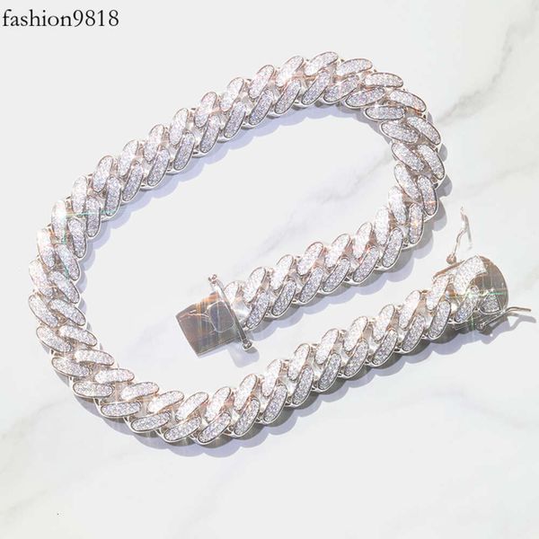19mm two tone vvs gra certificate moissanite diamond chain sterling sier hip hop cuban chain for men, Silver
19mm two tone vvs gra certificate moissanite diamond chain sterling sier hip hop cuban chain for men, Silver