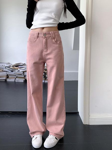 women's pants s vintage pink spring summer women baggy wide leg denim long streetwear high waist loose straight wash jeans versatile tr, Black;white
women's pants s vintage pink spring summer women baggy wide leg denim long streetwear high waist loose straight wash jeans versatile tr, Black;white