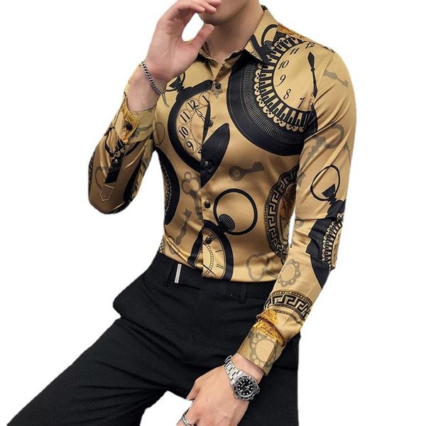 long sleeve gold korean dress shirts slim tuxedo fashion club work social 6xl254b, White;black
long sleeve gold korean dress shirts slim tuxedo fashion club work social 6xl254b, White;black