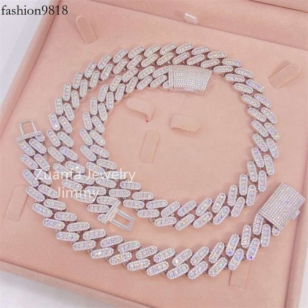 custom lock stock 15mm two row iced out jewelry sterling sier vvs loose moissanite diamond cuban link, Silver
custom lock stock 15mm two row iced out jewelry sterling sier vvs loose moissanite diamond cuban link, Silver