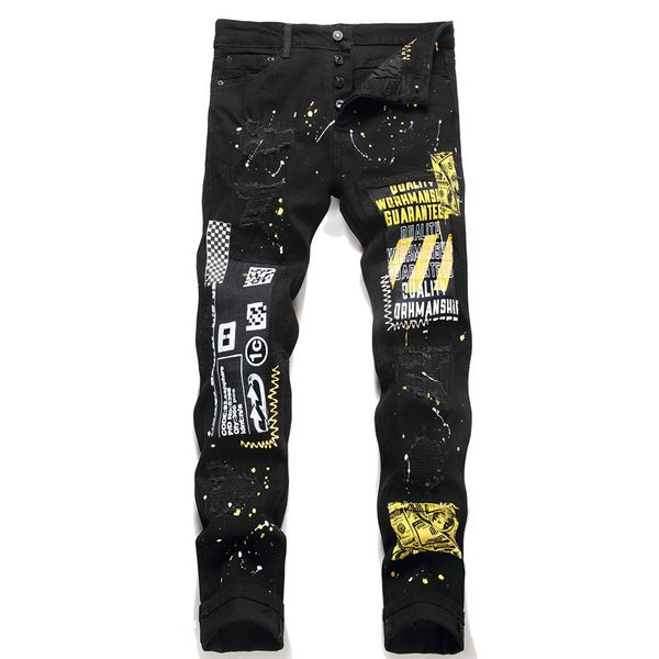 new jeans men fashion printed pants fashion casual sports pantsbrand pantalones vaqueros para hombre motorcycle embroidery trendy long hip h, Blue
new jeans men fashion printed pants fashion casual sports pantsbrand pantalones vaqueros para hombre motorcycle embroidery trendy long hip h, Blue
