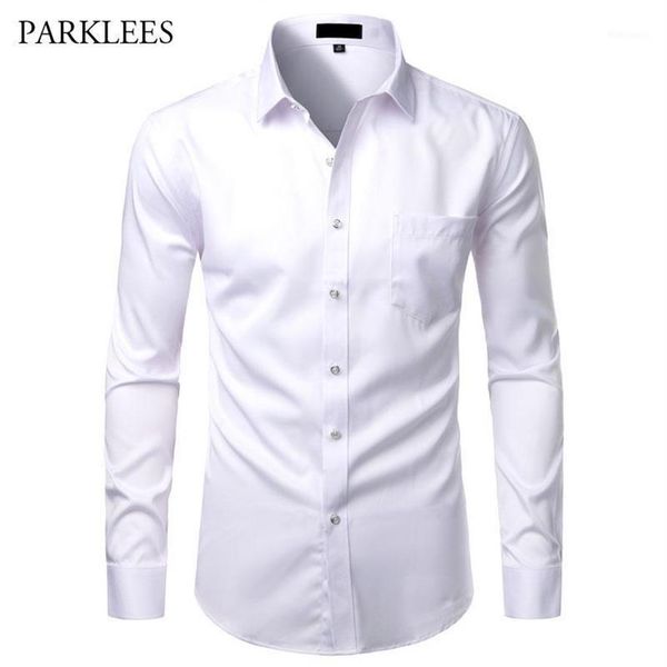 white mens bamboo fiber shirts casual slim fit button up dress shirts men solid soical shirt with pocket formal business camisas12990, White;black
white mens bamboo fiber shirts casual slim fit button up dress shirts men solid soical shirt with pocket formal business camisas12990, White;black