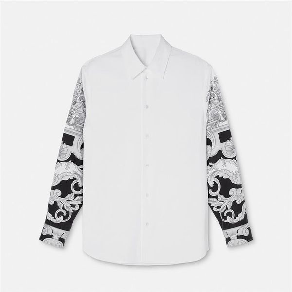 mens designer shirts brand clothing men long sleeve dress shirt hip hop style quality cotton 104010239v, White;black
mens designer shirts brand clothing men long sleeve dress shirt hip hop style quality cotton 104010239v, White;black