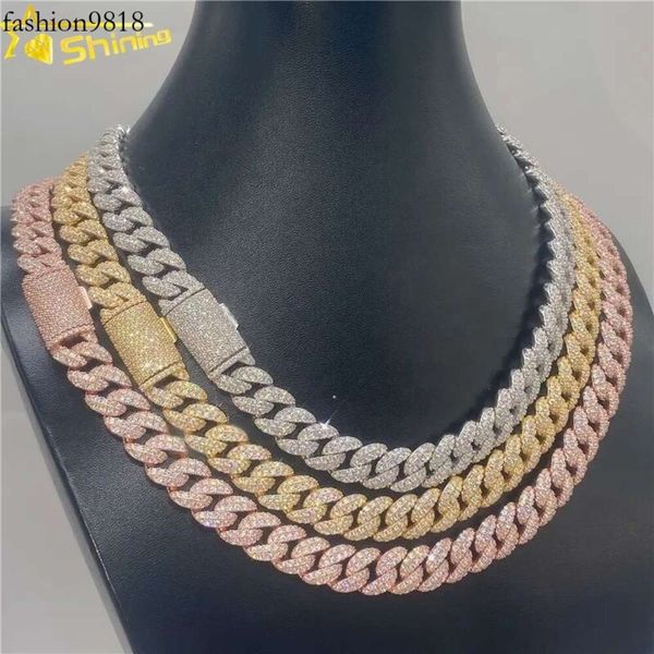 pass diamond tester 12mm two row shining jewelry sterling sier iced out vvs moissanite cuban link chain necklace, Silver
pass diamond tester 12mm two row shining jewelry sterling sier iced out vvs moissanite cuban link chain necklace, Silver