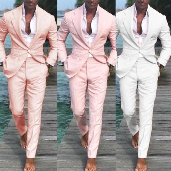 men's suits & blazers costume homme pink suit for groomsman beach wedding linen 2022 summer 2 piece man holiday vacation made258a, White;black
men's suits & blazers costume homme pink suit for groomsman beach wedding linen 2022 summer 2 piece man holiday vacation made258a, White;black