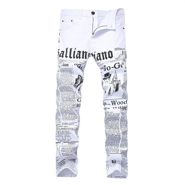 men's jeans men straight slim fit skinny white color pants letter printed fashion male denim trousers drop244p, Blue
men's jeans men straight slim fit skinny white color pants letter printed fashion male denim trousers drop244p, Blue