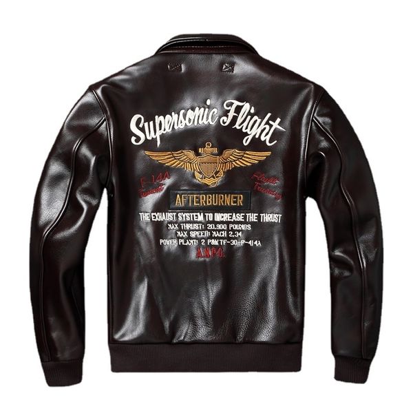 men's jackets embroidery flight oil jacket genuine cow leather autumn force coat cowhide mens leather bomber waxed men air jackets 2308, Black;brown
men's jackets embroidery flight oil jacket genuine cow leather autumn force coat cowhide mens leather bomber waxed men air jackets 2308, Black;brown