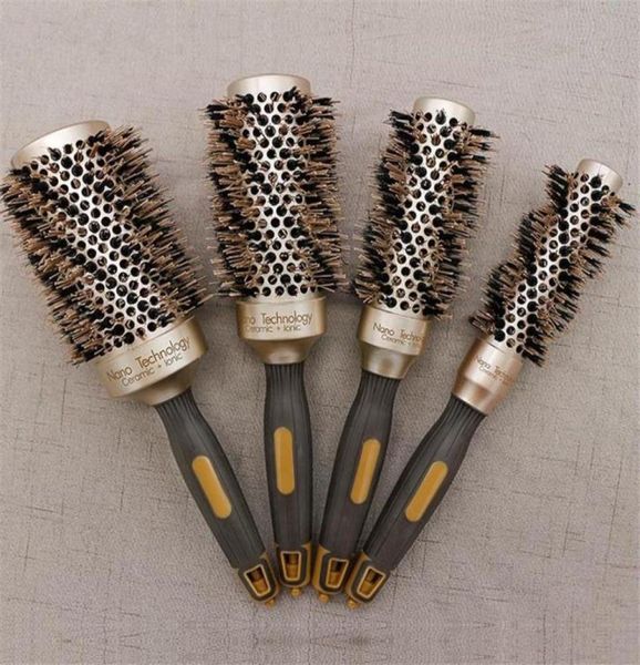 hair brushes 4 size hairdresser brush barrel round comb with boar bristle ceramic ionic curling barber 20523469792, Silver
hair brushes 4 size hairdresser brush barrel round comb with boar bristle ceramic ionic curling barber 20523469792, Silver