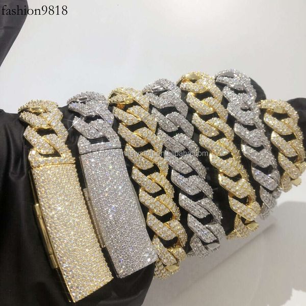 hip hop ins necklace sier 15mm long button diamond cuban chain full set mosonite necklace jewelry wholesale, Silver
hip hop ins necklace sier 15mm long button diamond cuban chain full set mosonite necklace jewelry wholesale, Silver