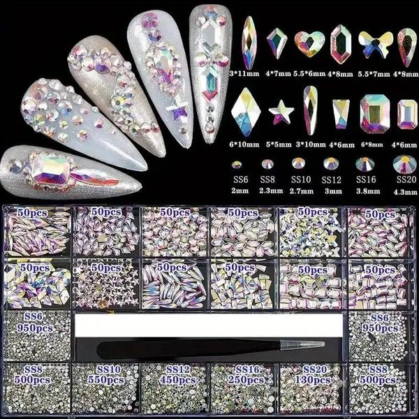 21 grid,flat back ab nail art rhinestones,crystal nail art gemstones for diy or nail salon,golden silvery nail art rhinestones kit with dril
21 grid,flat back ab nail art rhinestones,crystal nail art gemstones for diy or nail salon,golden silvery nail art rhinestones kit with dril