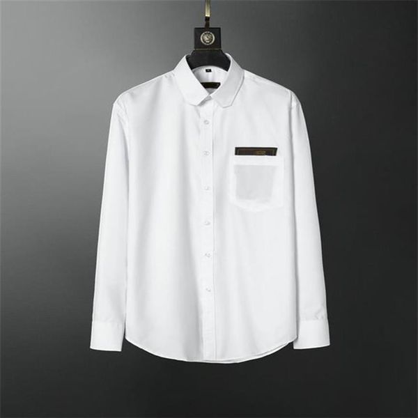 luxurys designers men's dress shirts fashion trend casual business cocktail shirt long sleeve solid color summer235w, White;black
luxurys designers men's dress shirts fashion trend casual business cocktail shirt long sleeve solid color summer235w, White;black